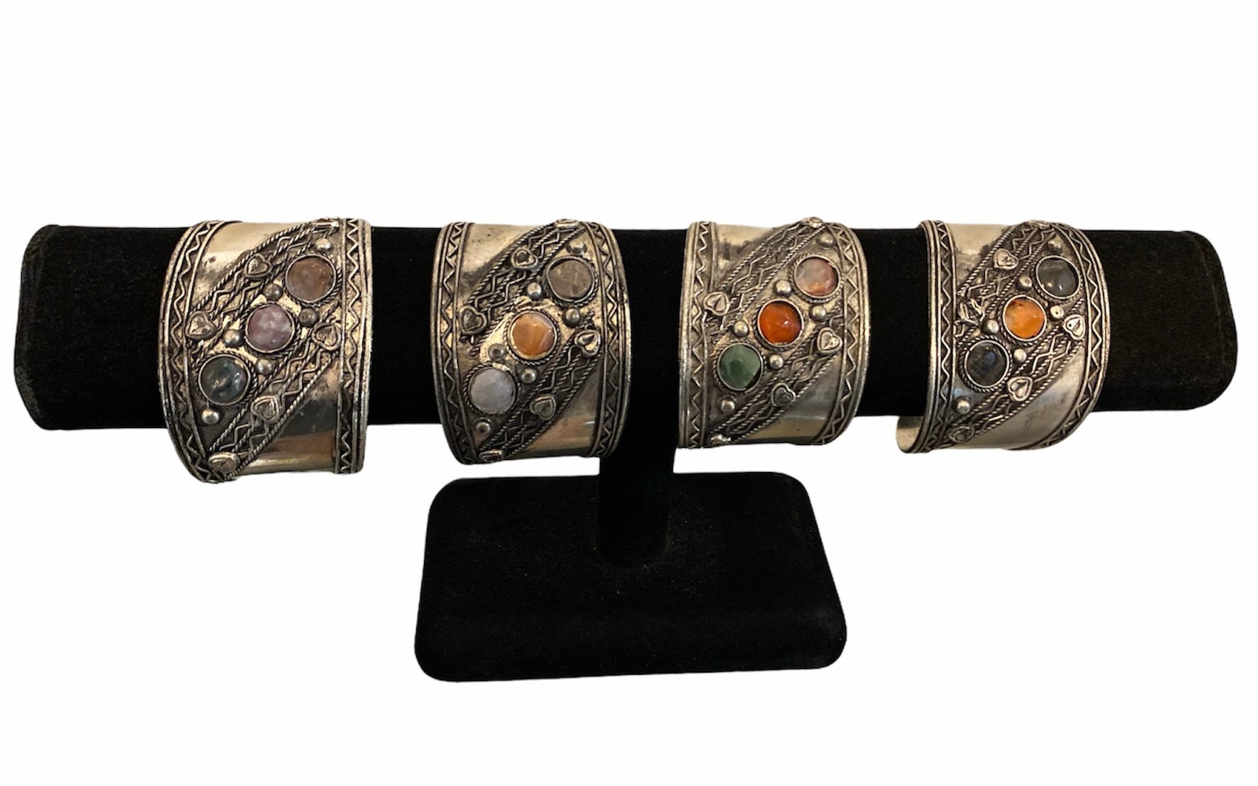 Cuff Bracelet | Boho Bracelet | Cuff with Gemstones Crystal Eyes It