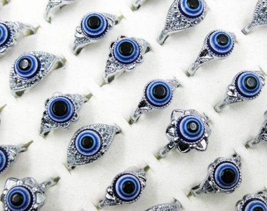 Evil Eye Ring | Nazar | Matiasma | Mal de Ojo | Protection Symbol | Good Luck Charm | Talisman | Jewelry | Gift Crystal Eyes It