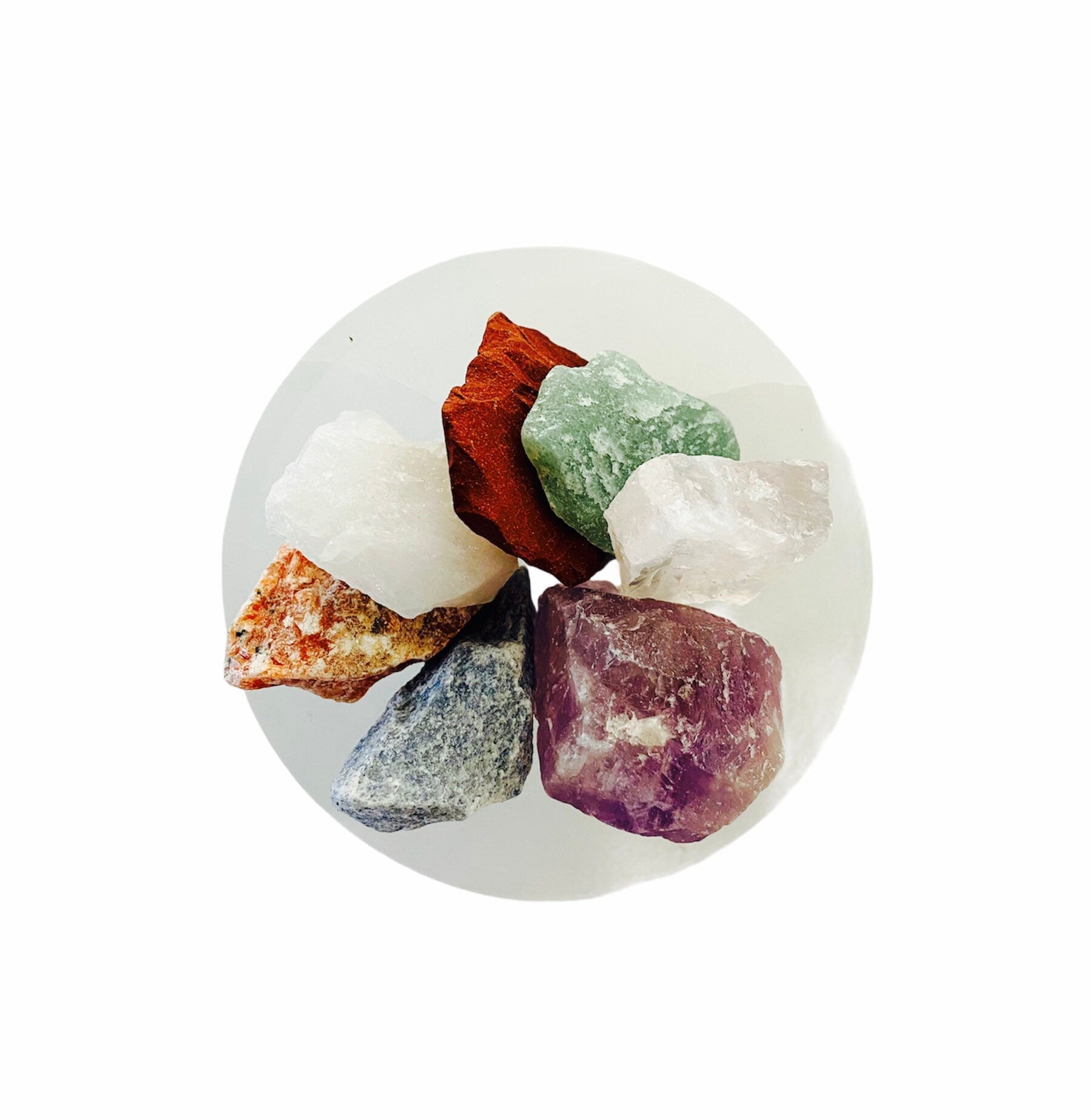 Crystal Set | Healing | Cleansing Stones | Rough Crystals | Quartz | Red Jasper | Amethyst | Calcite | Gift Crystal Eyes It