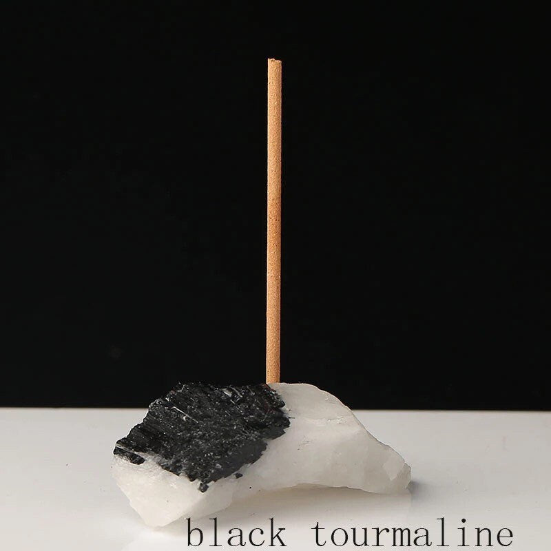 Crystal Incense Stick Holder | Rough Stone | Raw | Natural Stone | Altar Decor | Decoration | Gift Crystal Eyes It