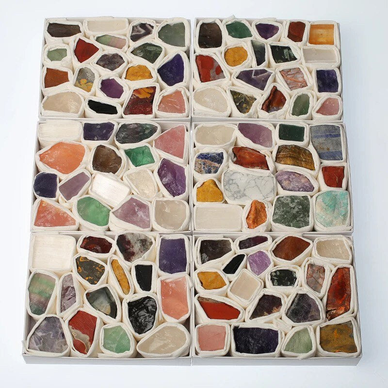 Mixed Crystal Box Set | 1.5 - 2 lbs | Rough Crystals | Stones | Gemstones | Natural | Mystery Scoop | Gift Crystal Eyes It