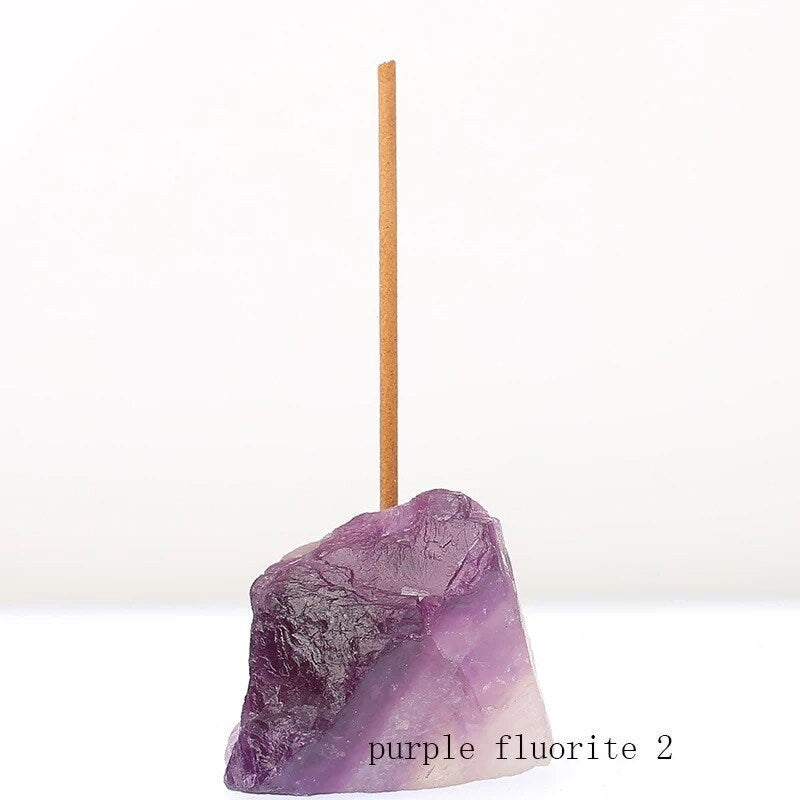 Crystal Incense Stick Holder | Rough Stone | Raw | Natural Stone | Altar Decor | Decoration | Gift Crystal Eyes It