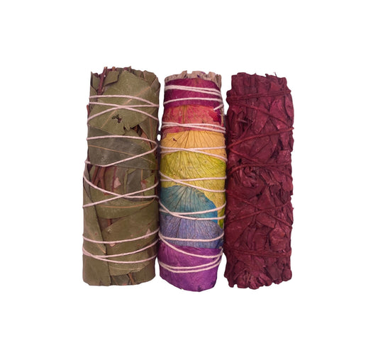 Sage Bundles | Smudge Stick | Smudging | Incense | Chakra | Roses | Dragon’s Blood | Eucalyptus | Energy | Positive | Ethically Sourced Crystal Eyes It