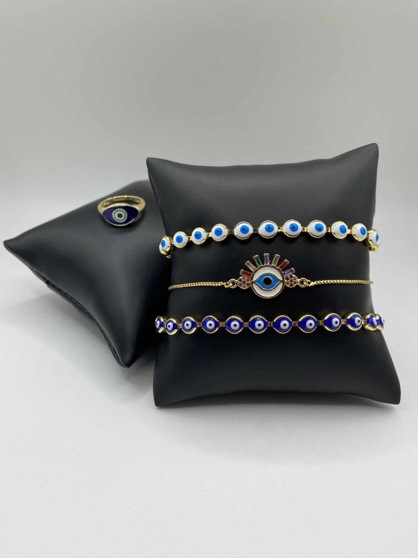Evil Eye Bracelet | Blue | Red | Mal de Ojo | Matiasma | Nazar | Protection Symbol | Good Luck Charm | Talisman | Jewelry | Gold | Gift Crystal Eyes It