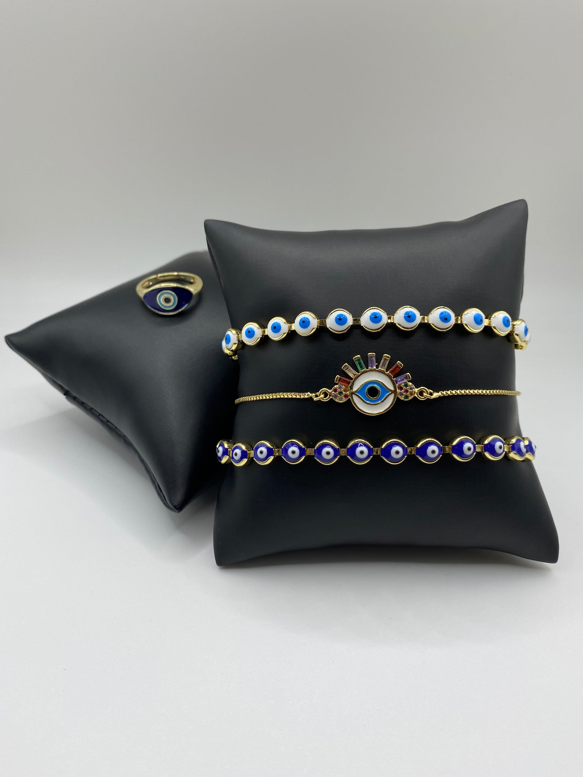 Evil Eye Bracelet | Blue | Red | Mal de Ojo | Matiasma | Nazar | Protection Symbol | Good Luck Charm | Talisman | Jewelry | Gold | Gift Crystal Eyes It