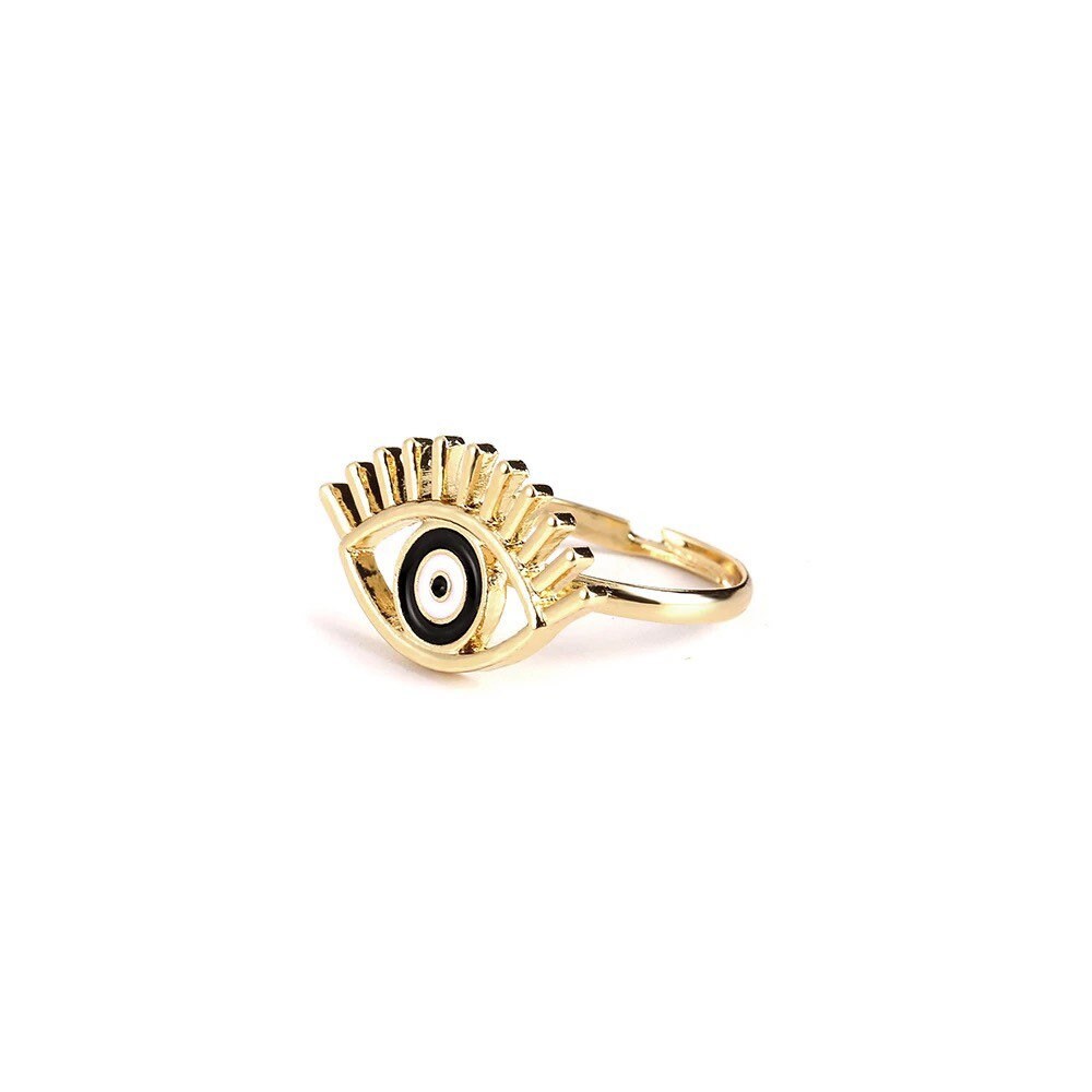 Evil Eye Ring | Heart | Statement | Nazar | Mal de Ojo | Protection Symbol | Good Luck Charm | Talisman | Adjustable | Jewelry | Gift Crystal Eyes It