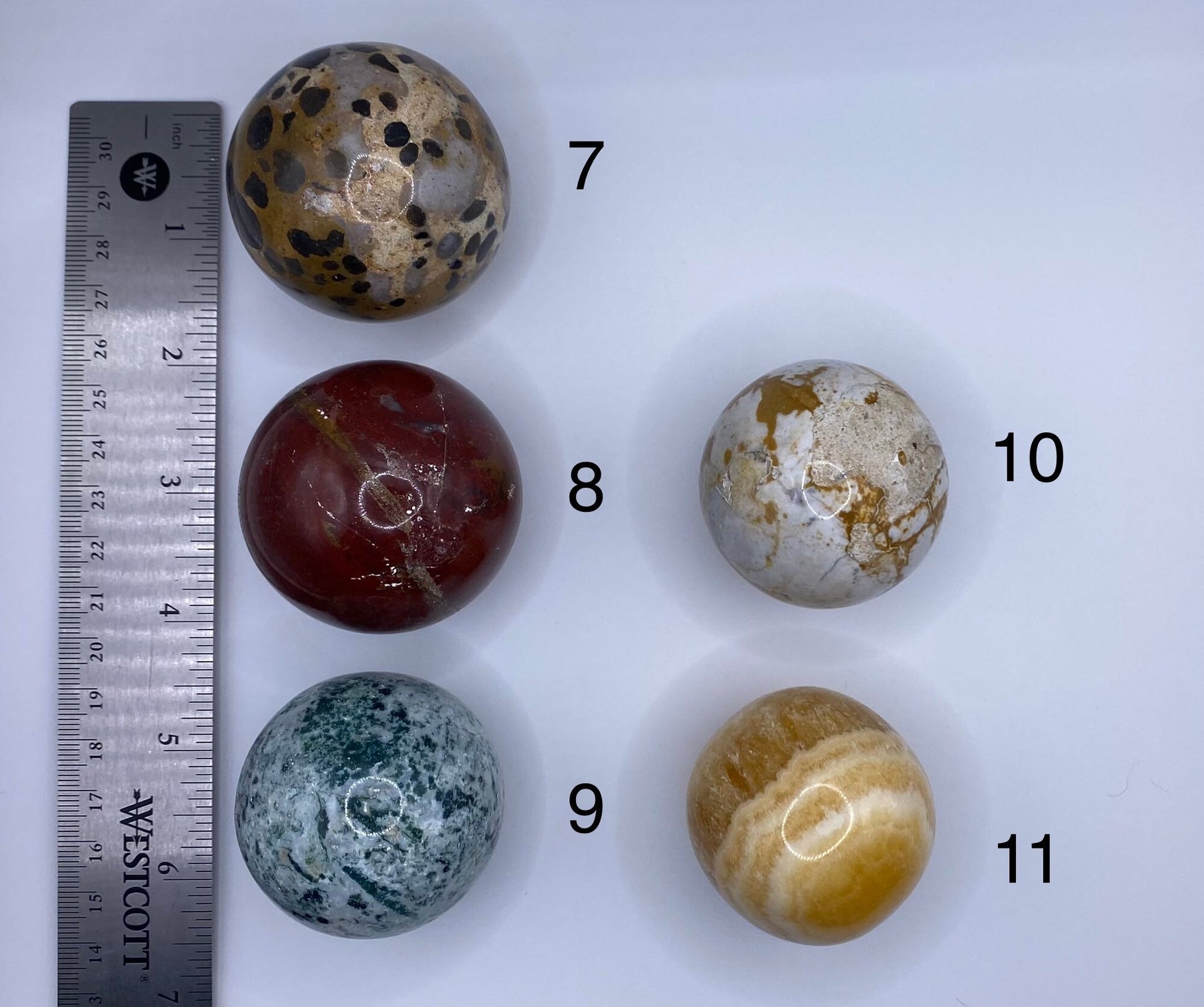 Crystal Sphere | Ball | Orb | Healing | Quartz | Jasper | Calcite | Gemstone | Altar Decor | Gift Crystal Eyes It