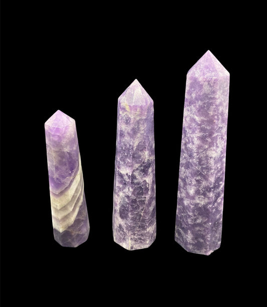 Amethyst Crystal Tower | Chevron | Point | Wand | Natural | Healing | Meditation | Altar Decor | Gift Crystal Eyes It