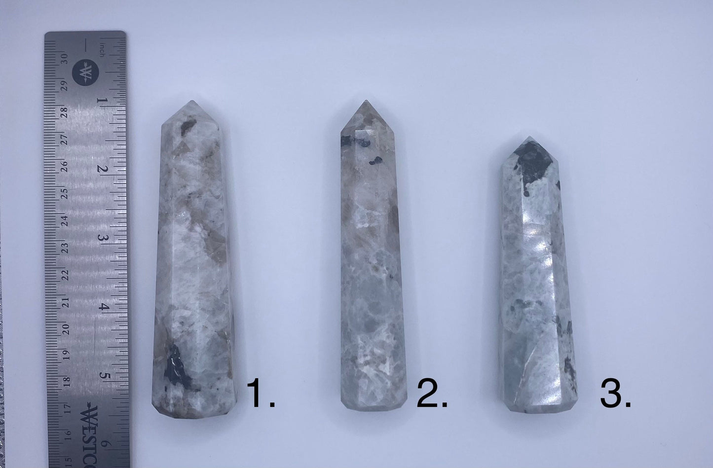 Rainbow Moonstone Crystal Tower | Point | Wand | Natural | Healing | Meditation | Altar Decor | Gift Crystal Eyes It