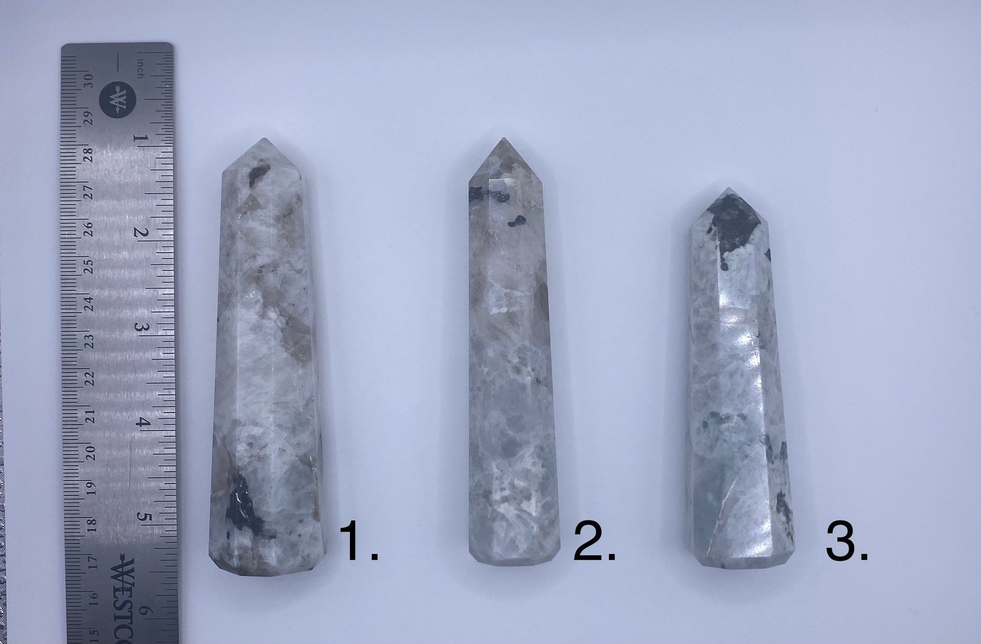 Rainbow Moonstone Crystal Tower | Point | Wand | Natural | Healing | Meditation | Altar Decor | Gift Crystal Eyes It