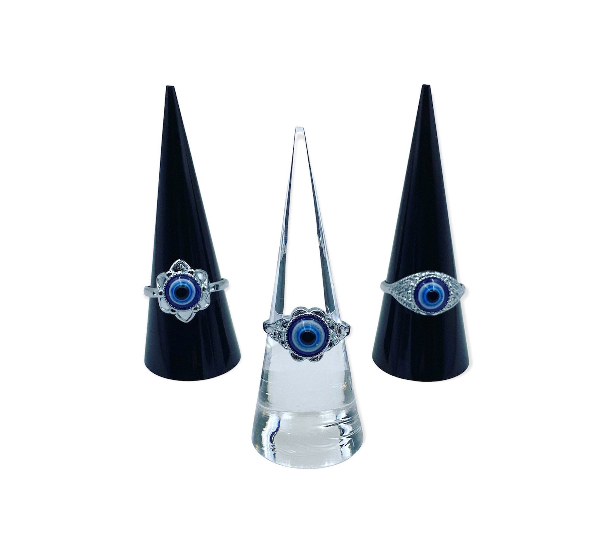 Evil Eye Ring | Nazar | Matiasma | Mal de Ojo | Protection Symbol | Good Luck Charm | Talisman | Jewelry | Gift Crystal Eyes It