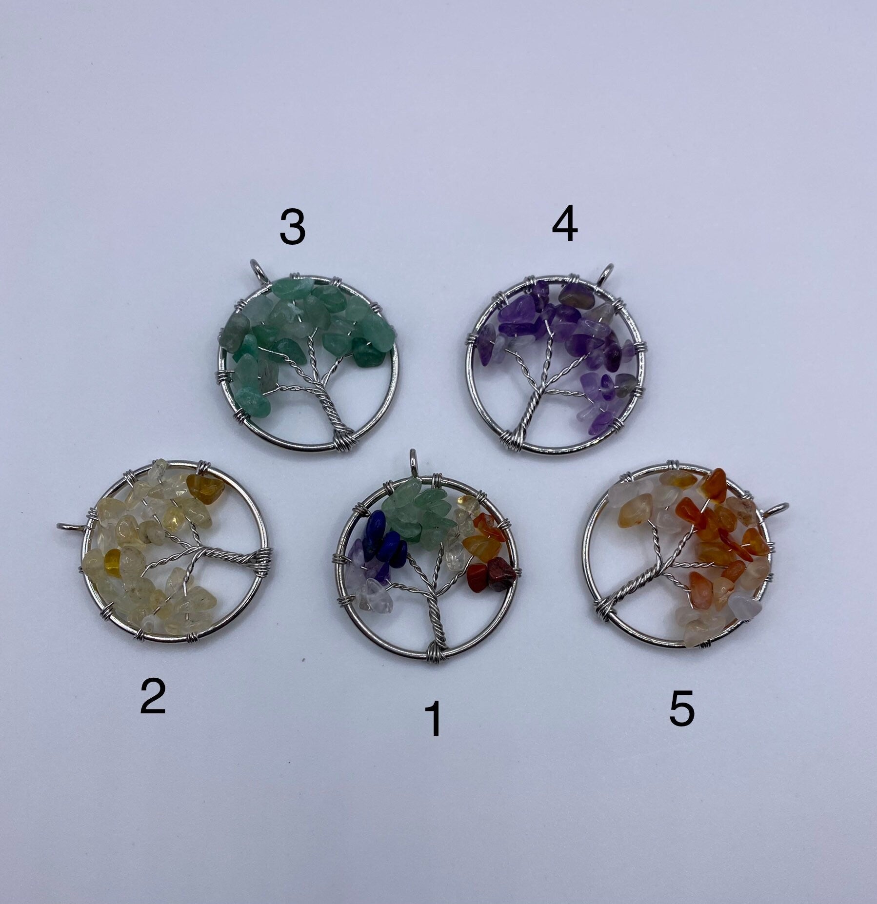Crystal Tree of Life | Pendant | Necklace | Natural Gemstones | Wire Wrapped Jewelry | Chakra | Gift Crystal Eyes It