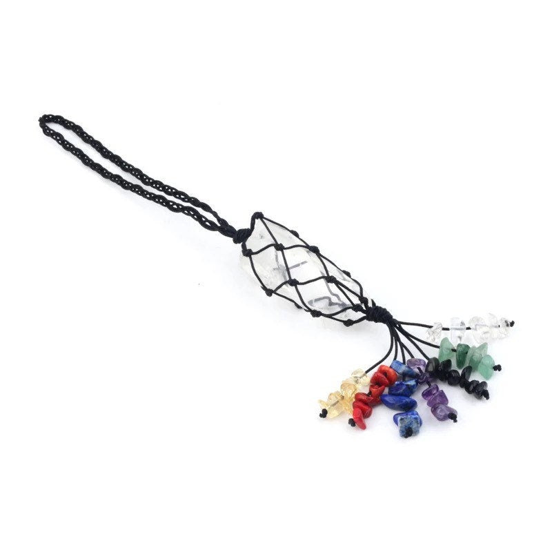 Crystal Car Hanging Decor | Clear Quartz | 7 Chakra | Wall | Home | Decoration | Housewarming | Gift Crystal Eyes It