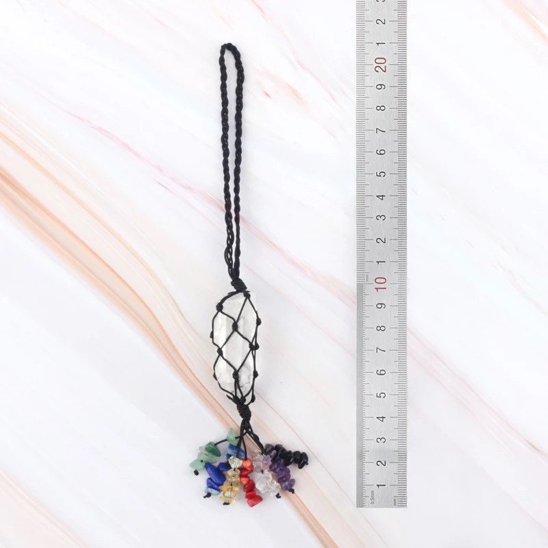 Crystal Car Hanging Decor | Clear Quartz | 7 Chakra | Wall | Home | Decoration | Housewarming | Gift Crystal Eyes It