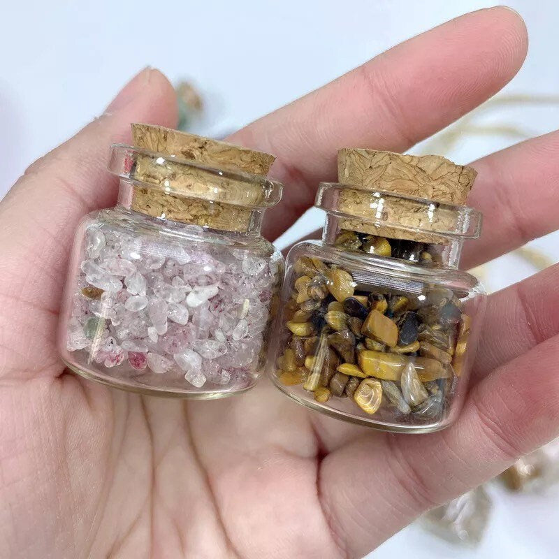 Crystal Chip Jars | Bottles | Gemstone | Mystery | Set | Healing | Reiki | Healing | Spells | Gift | Crystal Eyes It