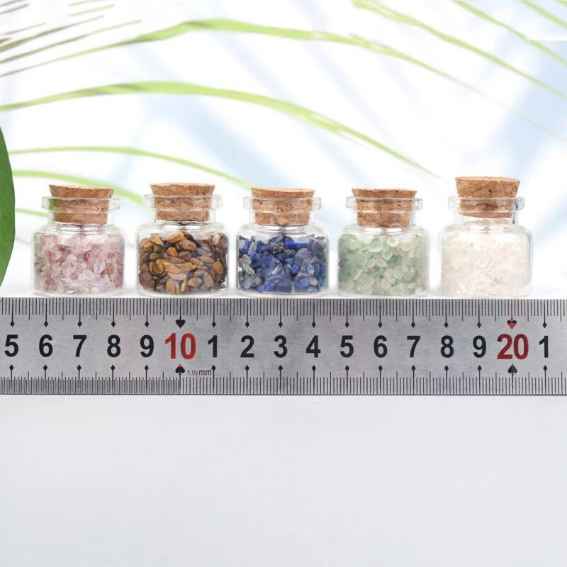 Crystal Chip Jars | Bottles | Gemstone | Mystery | Set | Healing | Reiki | Healing | Spells | Gift | Crystal Eyes It