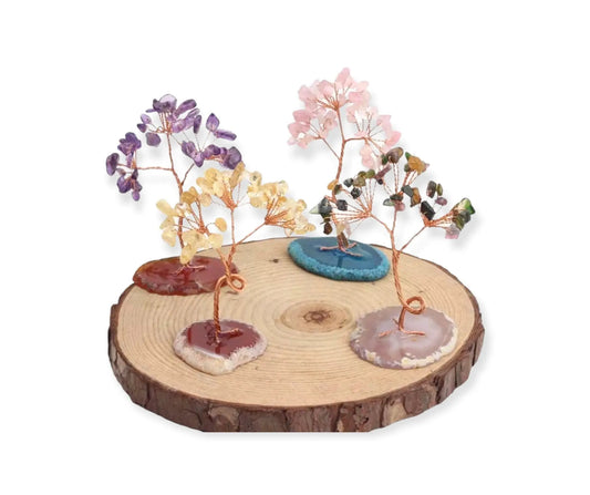Mini Crystal Trees | Gemstone | Chakra | Good Luck | Healing | Altar Decor | Gift Crystal Eyes It
