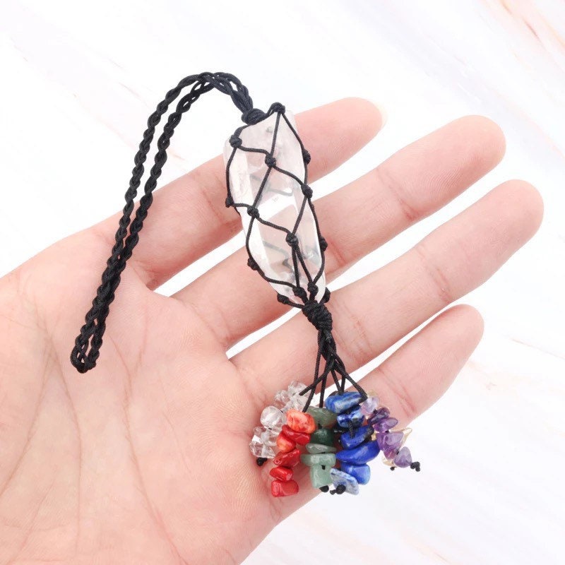 Crystal Car Hanging Decor | Clear Quartz | 7 Chakra | Wall | Home | Decoration | Housewarming | Gift Crystal Eyes It