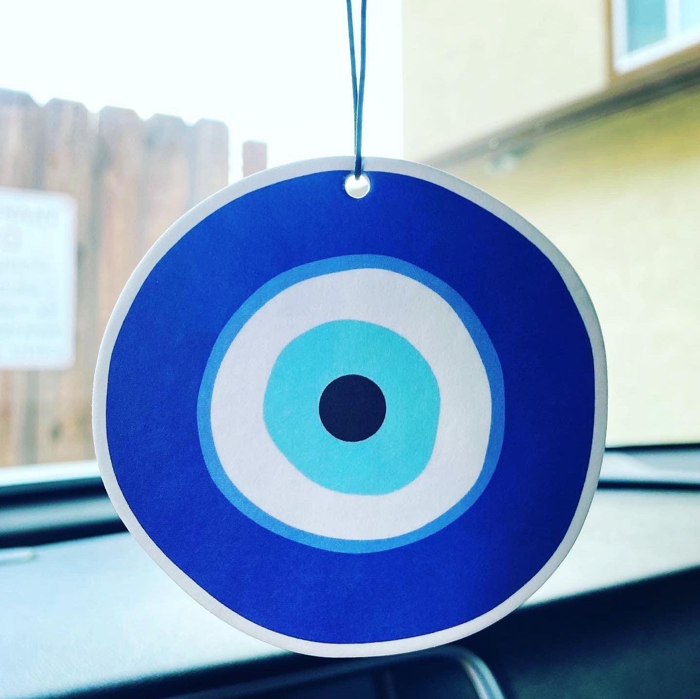 Evil Eye Air Freshener | Car | Hanging Accessory | Charm | Talisman | Lavender Scented | Protection | Good Luck | Gift Crystal Eyes It