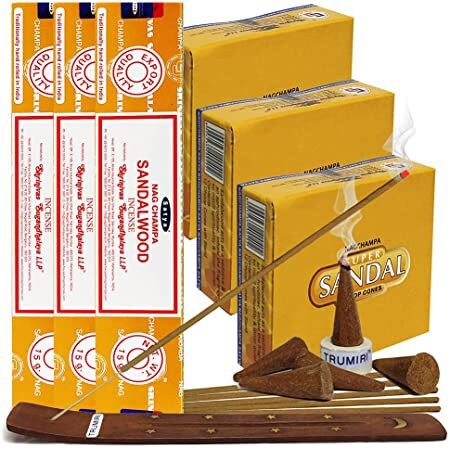 Sandalwood Incense | Satya Incense | Incense Sticks | Incense Cones | Positive Energy | Relaxing | Calming Crystal Eyes It