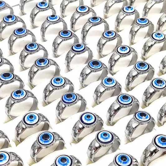 Evil Eye Ring | Nazar | Matiasma | Mal de Ojo | Protection Symbol | Good Luck Charm | Talisman | Jewelry | Gift Crystal Eyes It