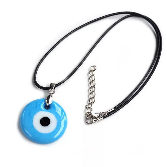 Evil Eye Necklace | Light Blue Pendant | Turkish | Nazar | Mal de Ojo | Protection | Jewelry | Gift Crystal Eyes It