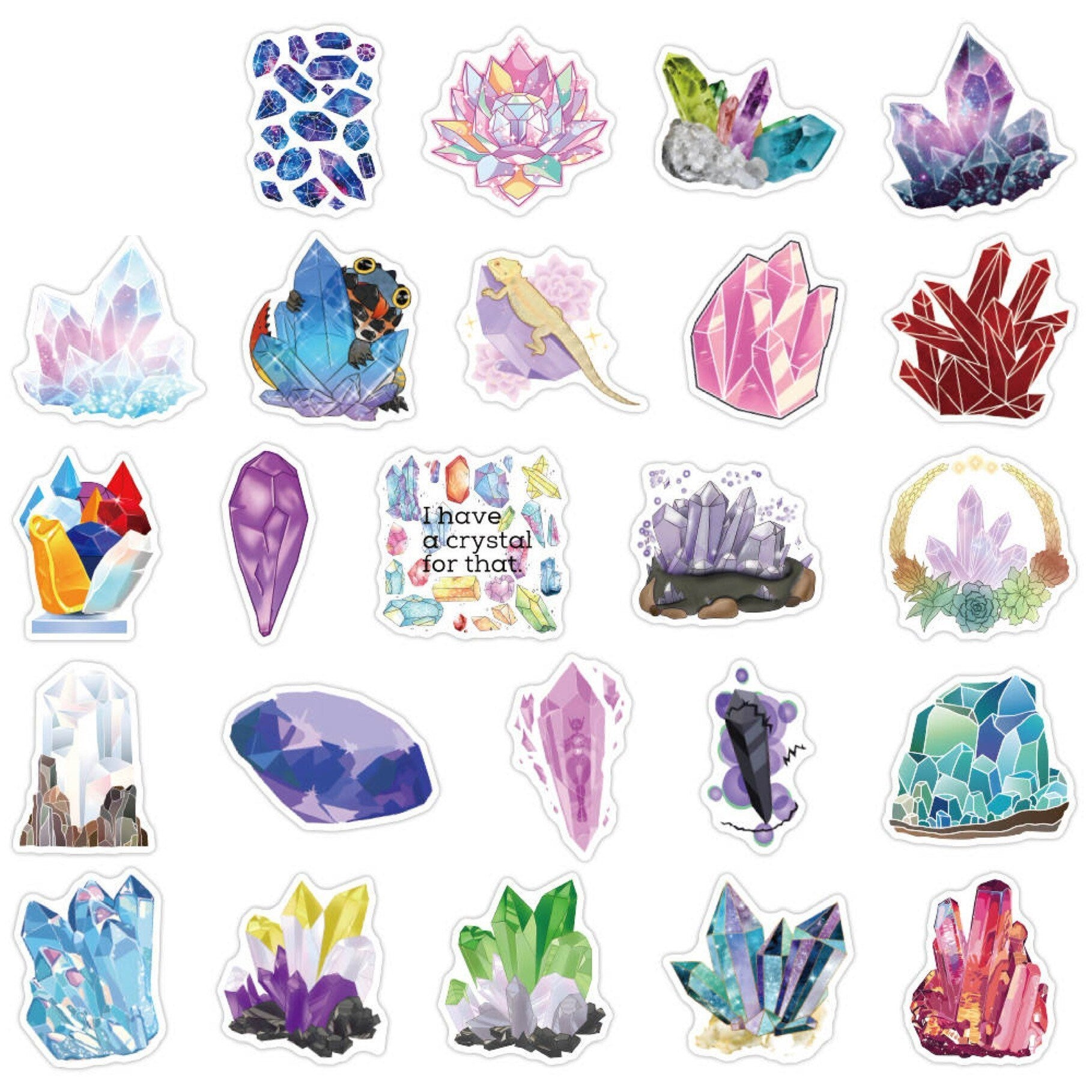 Crystal Stickers | Pack of 10 20 30 40 50 | Vinyl | Waterproof | Gift My Store
