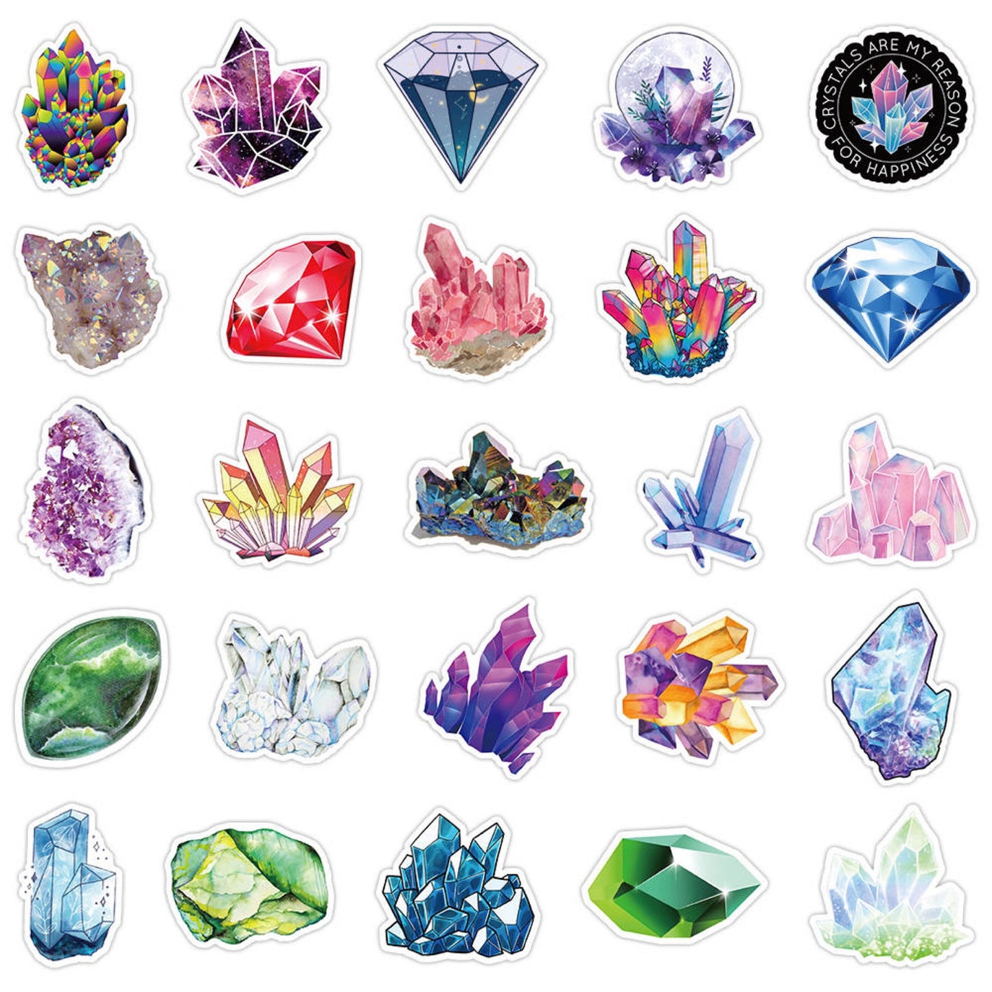 Crystal Stickers | Pack of 10 20 30 40 50 | Vinyl | Waterproof | Gift My Store