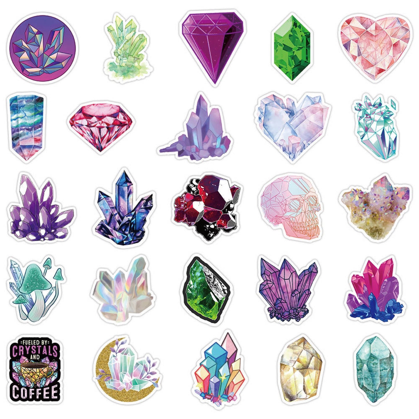 Crystal Stickers | Pack of 10 20 30 40 50 | Vinyl | Waterproof | Gift My Store