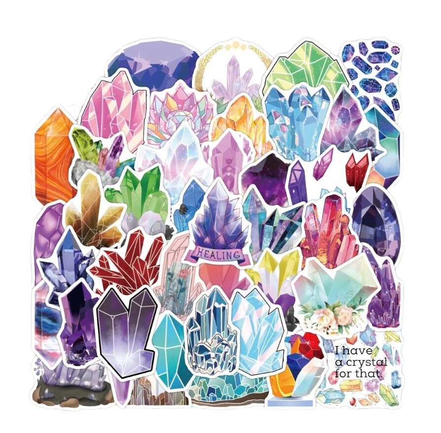 Crystal Stickers | Pack of 10 20 30 40 50 | Vinyl | Waterproof | Gift My Store
