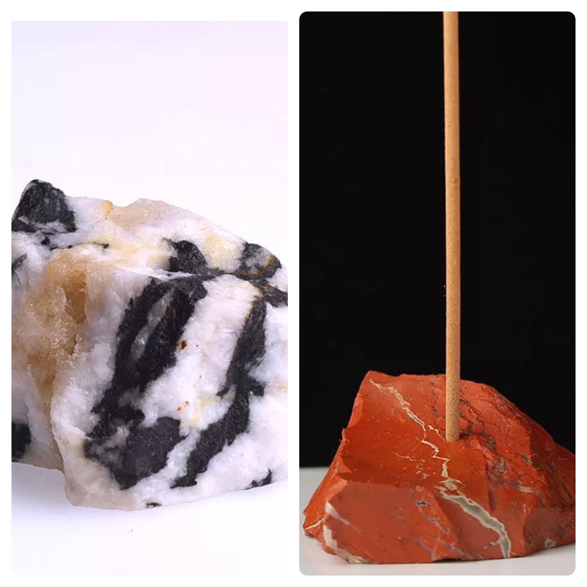 Crystal Incense Stick Holder | Rough Stone | Raw | Natural Stone | Altar Decor | Decoration | Gift Crystal Eyes It