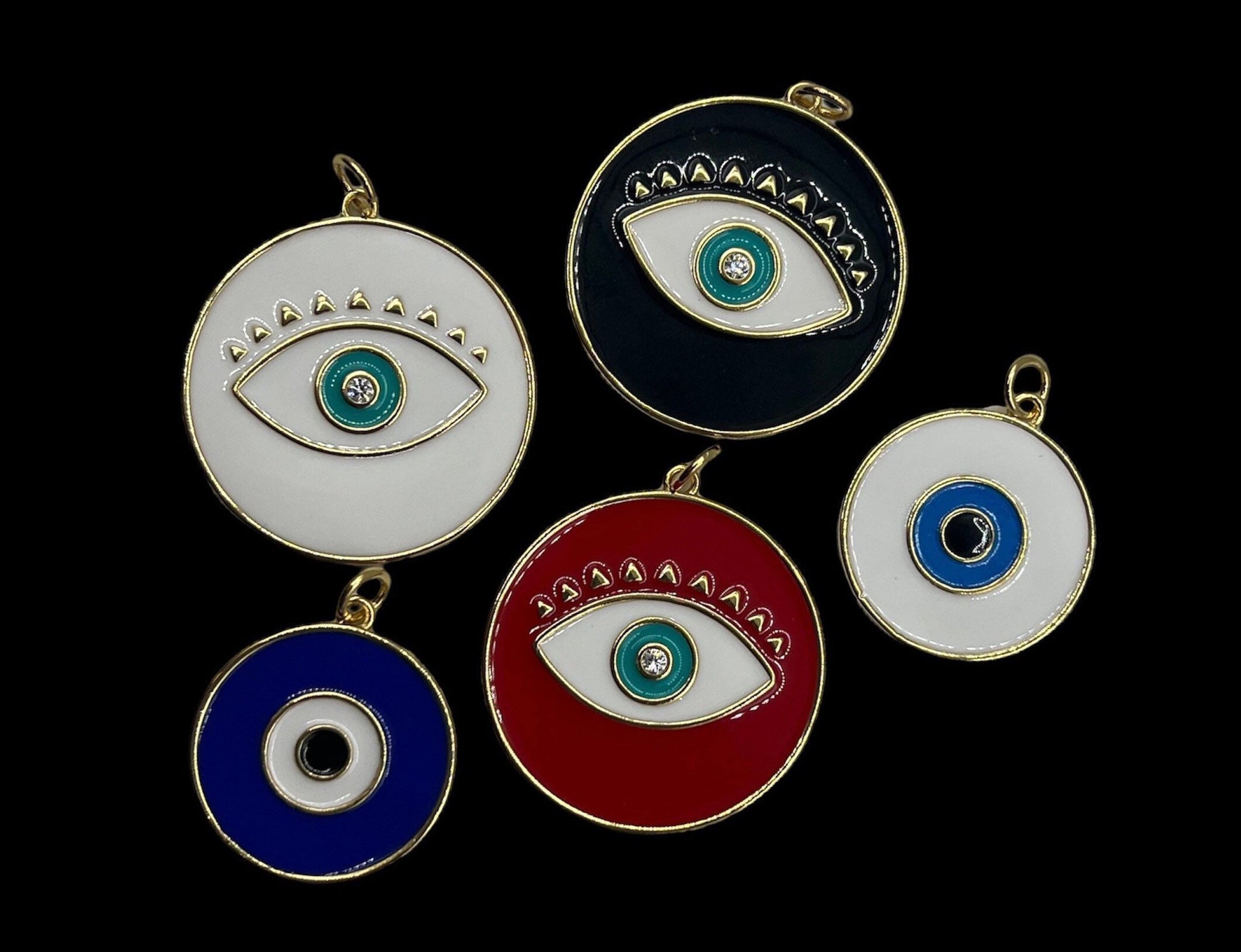 Evil Eye Charm | Pendant | Necklace | Turkish | Nazar | Mal de Ojo | Protection | Jewelry | Gift Crystal Eyes It
