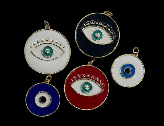 Evil Eye Charm | Pendant | Necklace | Turkish | Nazar | Mal de Ojo | Protection | Jewelry | Gift Crystal Eyes It