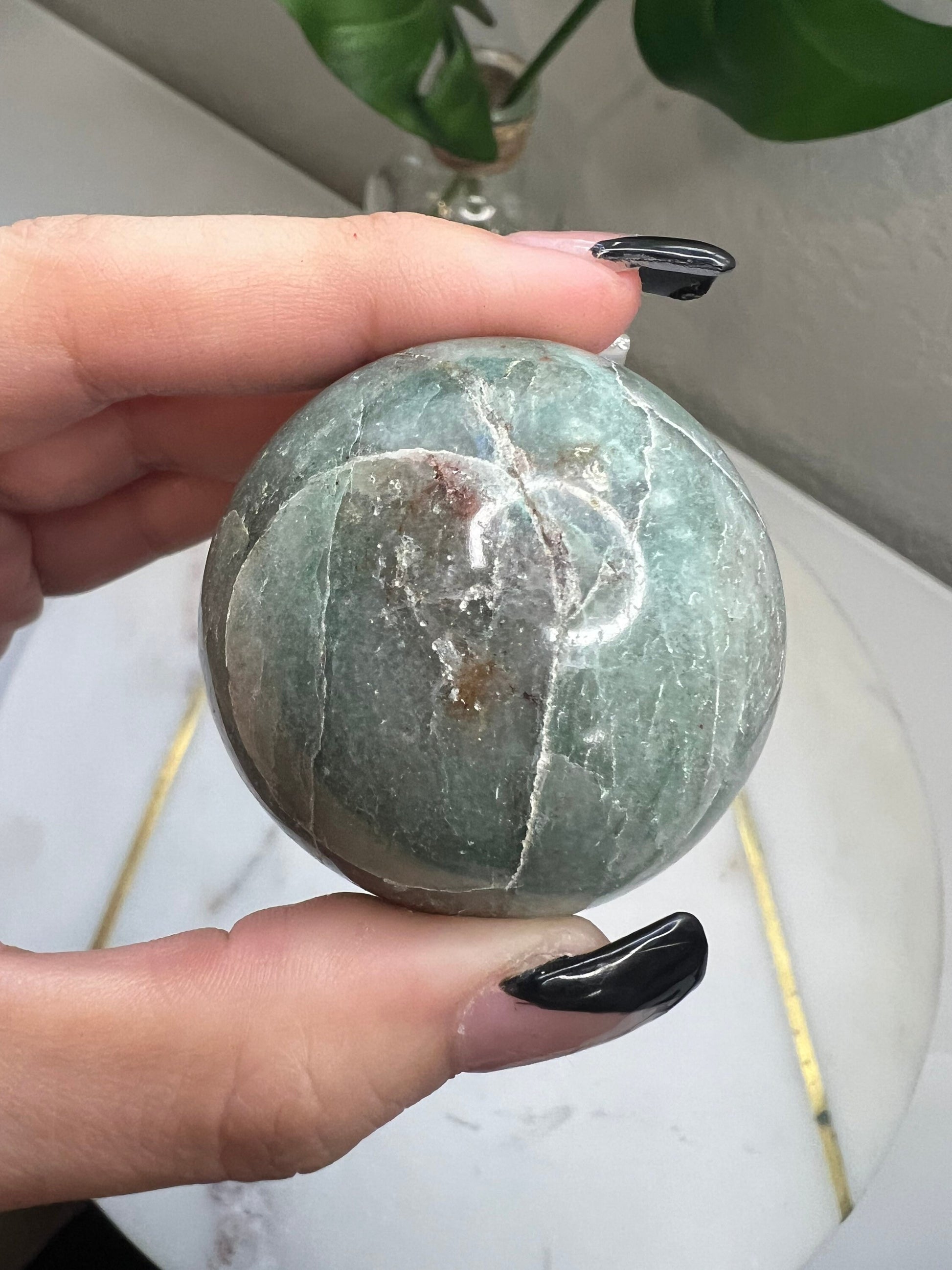 Ocean Jasper Crystal Sphere | Stone | Ball | Orb | Healing | Altar Decor | Gift Crystal Eyes It