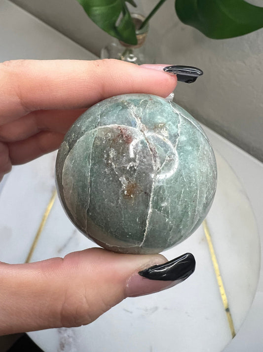 Ocean Jasper Crystal Sphere | Stone | Ball | Orb | Healing | Altar Decor | Gift Crystal Eyes It