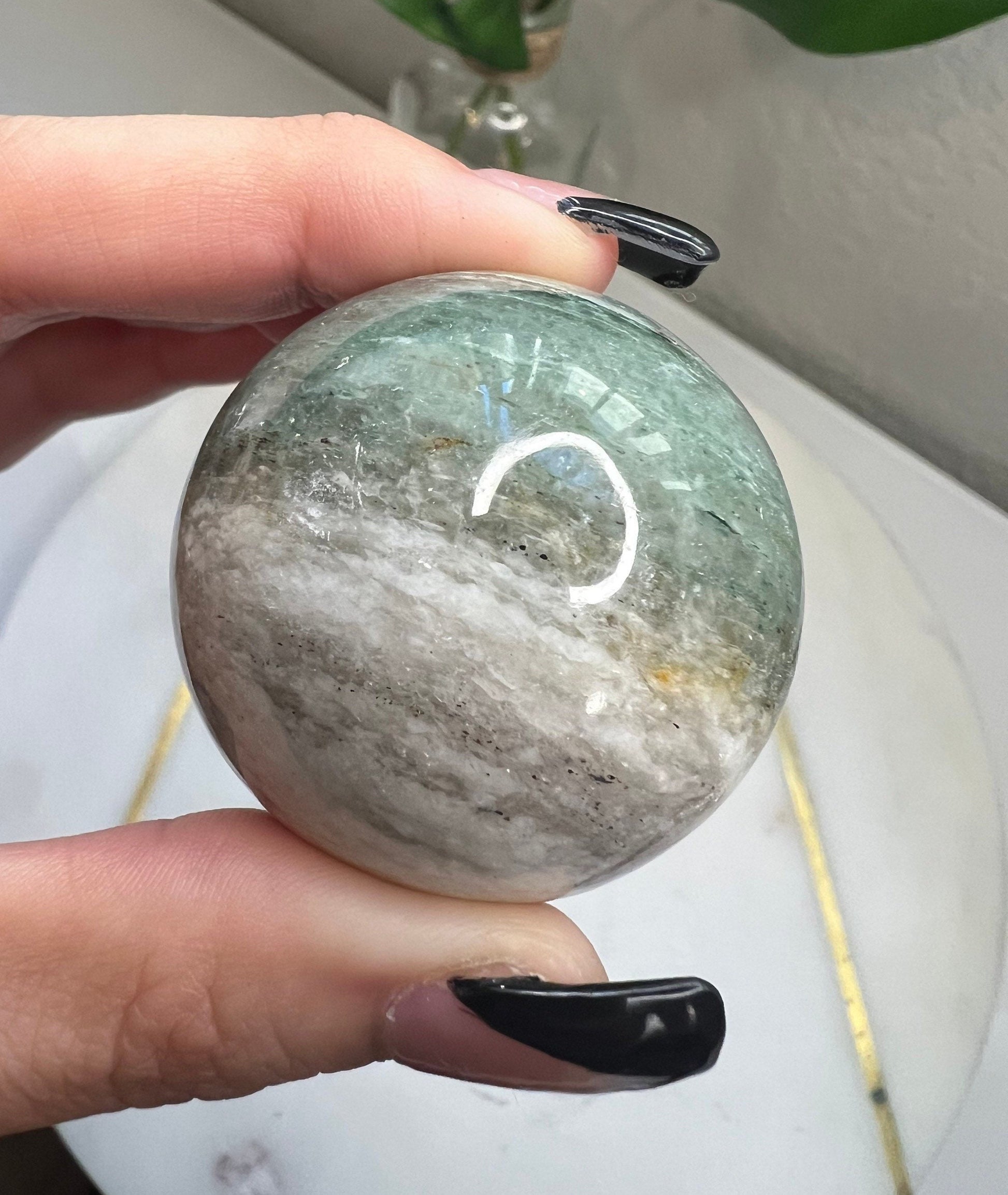 Ocean Jasper Crystal Sphere | Stone | Ball | Orb | Healing | Altar Decor | Gift Crystal Eyes It