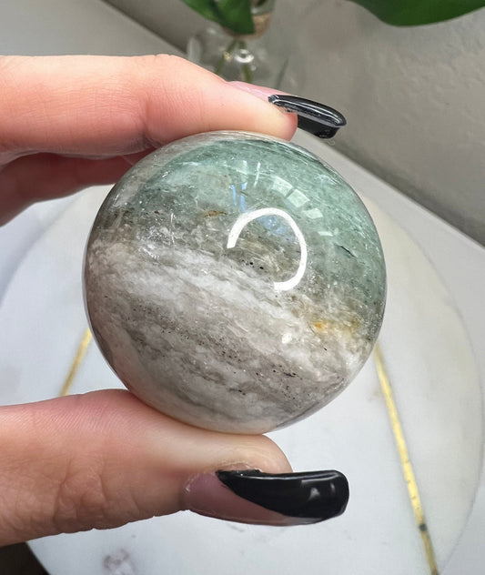 Ocean Jasper Crystal Sphere | Stone | Ball | Orb | Healing | Altar Decor | Gift Crystal Eyes It