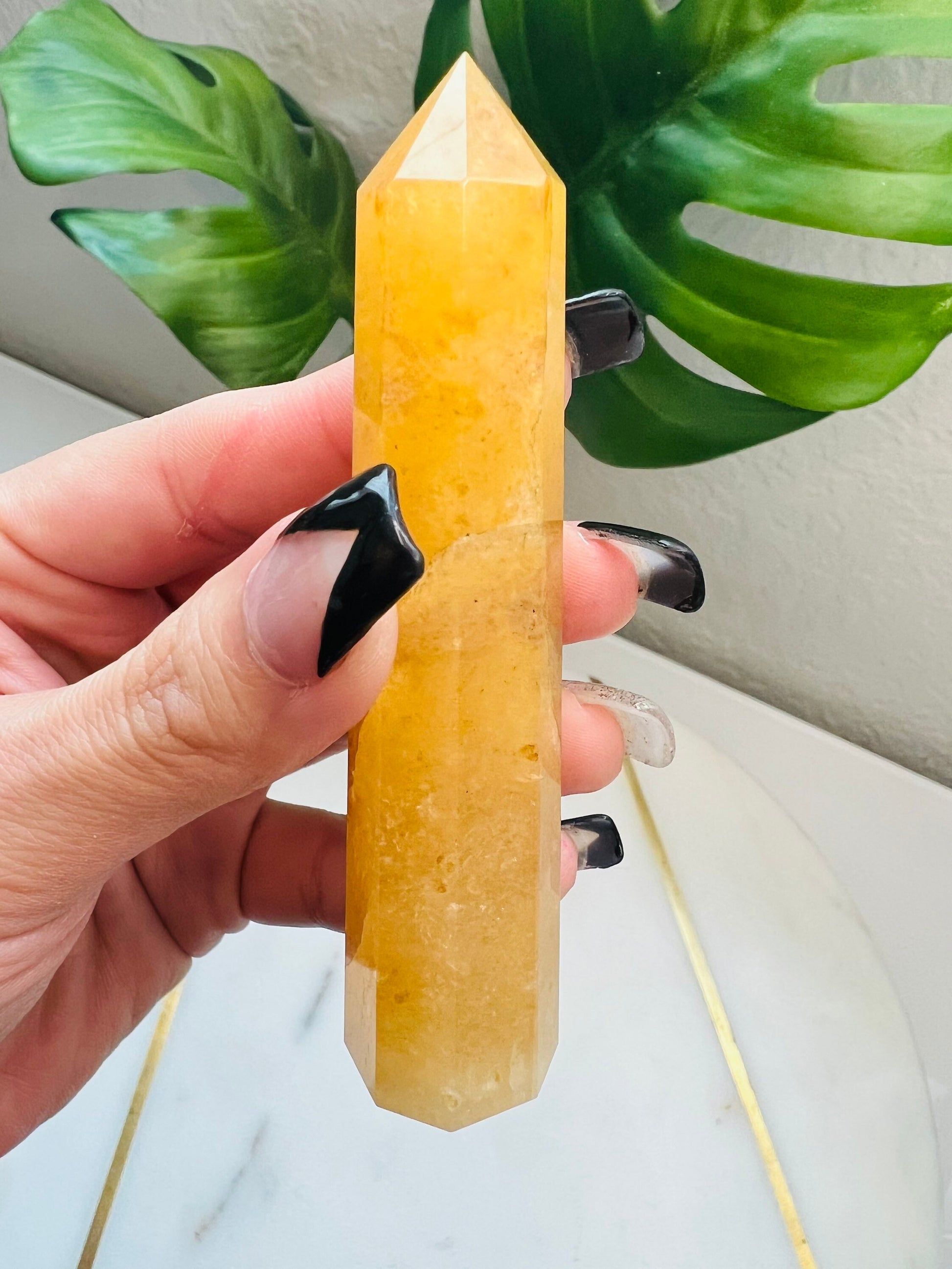 Orange Calcite Crystal Tower | Point | Wand | Natural | Healing | Meditation | Altar Decor | Gift Crystal Eyes It