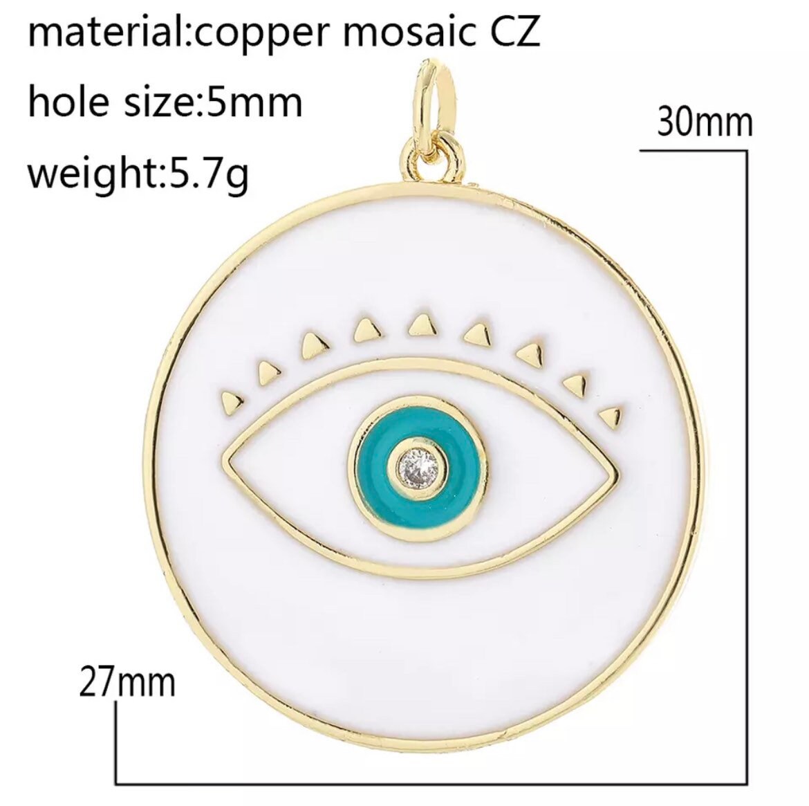 Evil Eye Charm | Pendant | Necklace | Turkish | Nazar | Mal de Ojo | Protection | Jewelry | Gift Crystal Eyes It