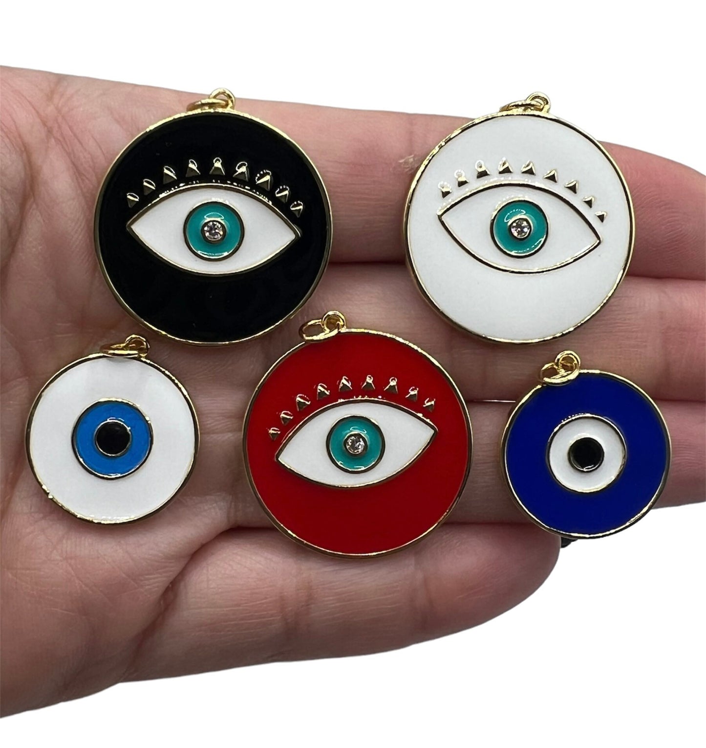 Evil Eye Charm | Pendant | Necklace | Turkish | Nazar | Mal de Ojo | Protection | Jewelry | Gift Crystal Eyes It