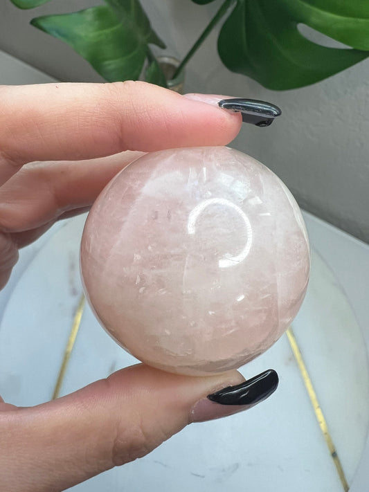 Rose Quartz Crystal Sphere | Stone | Ball | Orb | Pink | Healing | Altar Decor | Gift Crystal Eyes It