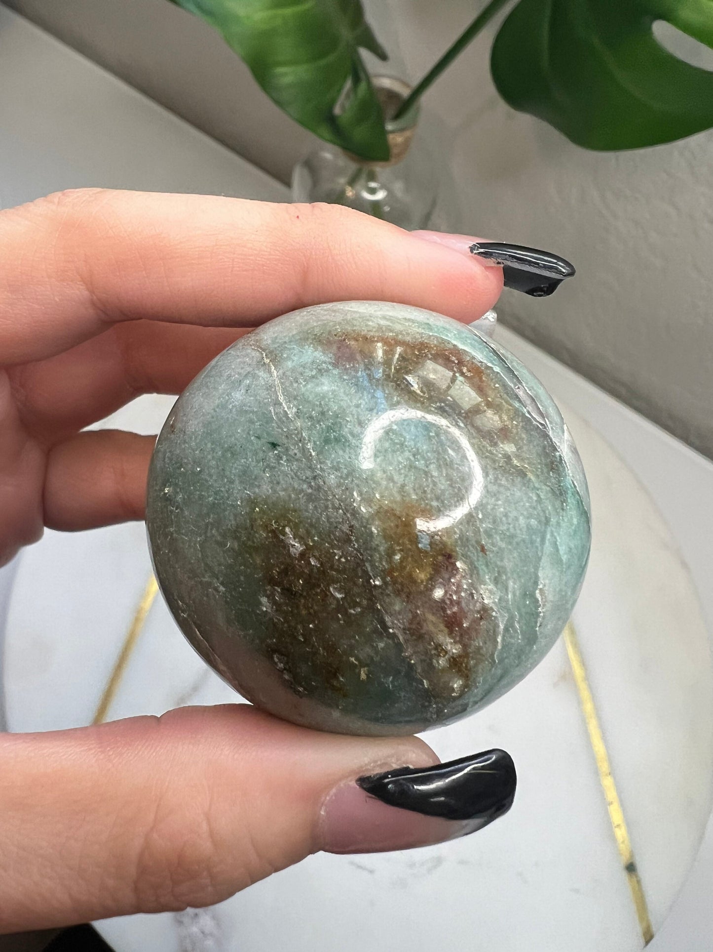 Ocean Jasper Crystal Sphere | Stone | Ball | Orb | Healing | Altar Decor | Gift Crystal Eyes It