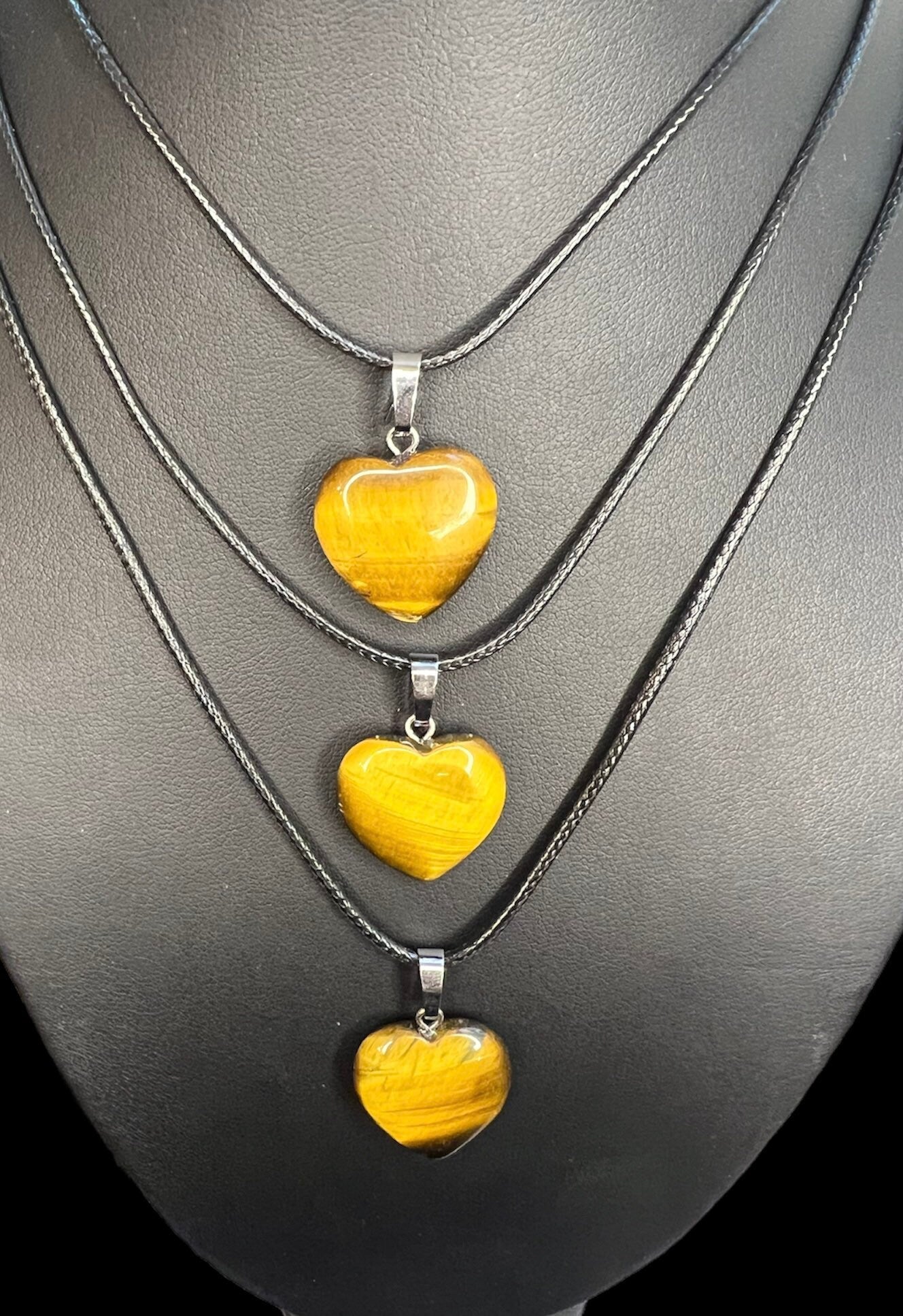 Tigers Eye Heart Crystal Necklace | Healing Crystals | Protection | Jewelry | Gift Crystal Eyes It