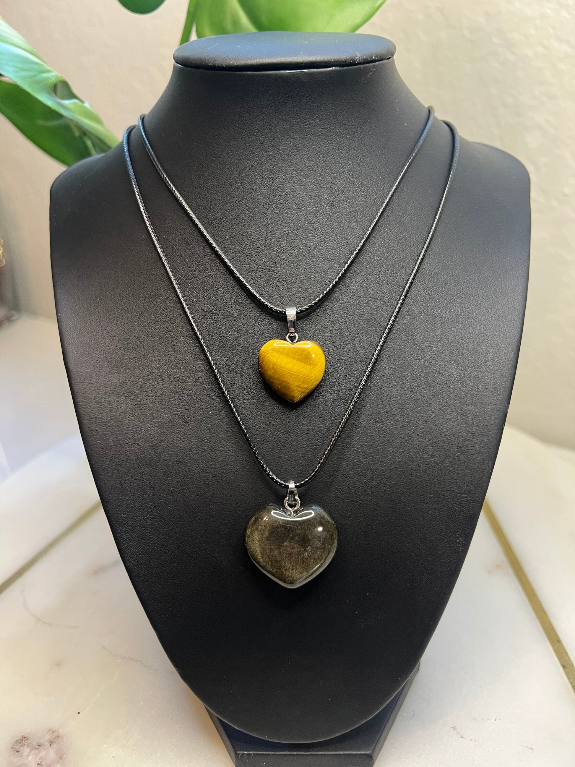 Tigers Eye Heart Crystal Necklace | Healing Crystals | Protection | Jewelry | Gift Crystal Eyes It