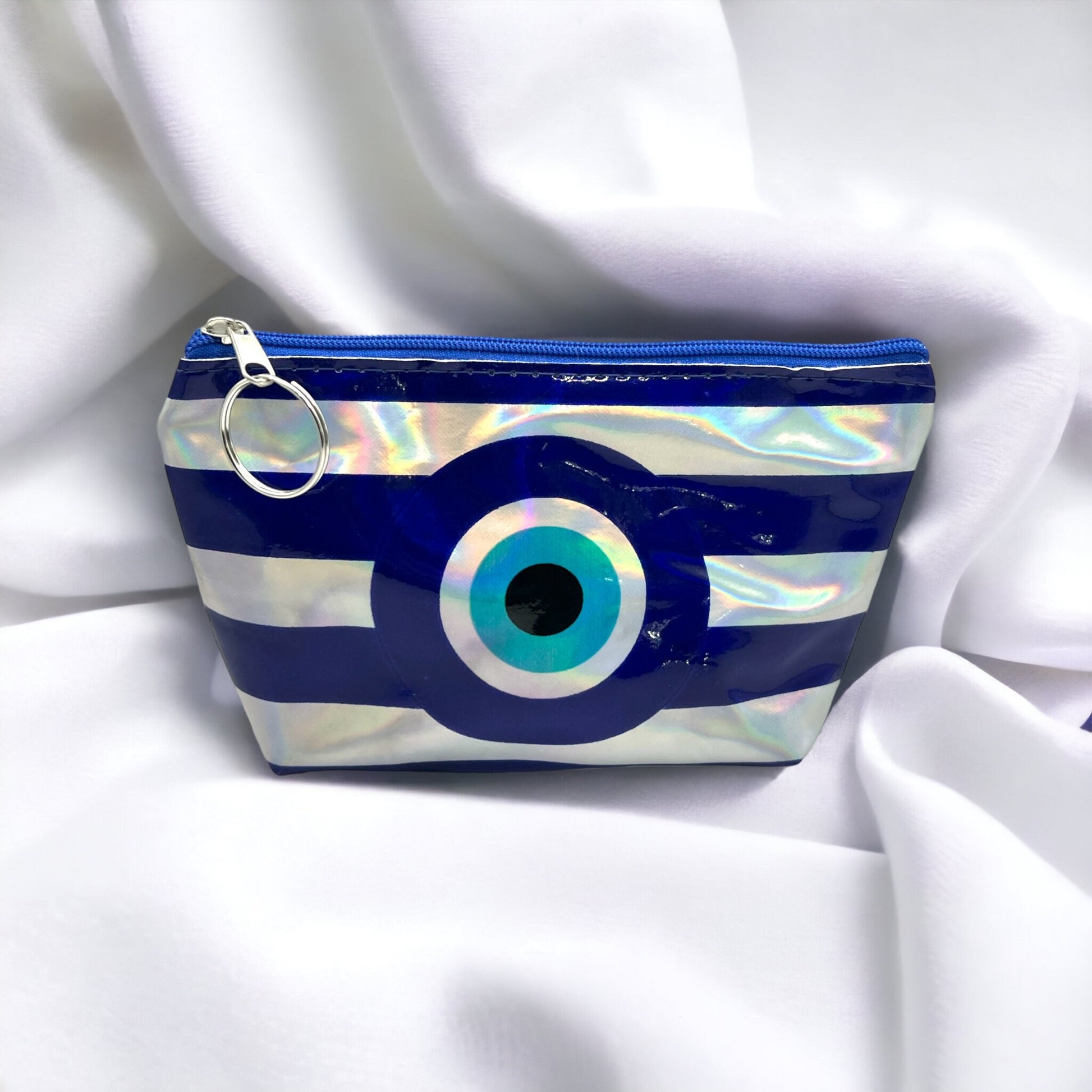 Evil Eye Bag | Metallic | Pouch | Make Up | Coins | Storage | Hamsa | Good Luck | Protection | Gift Crystal Eyes It