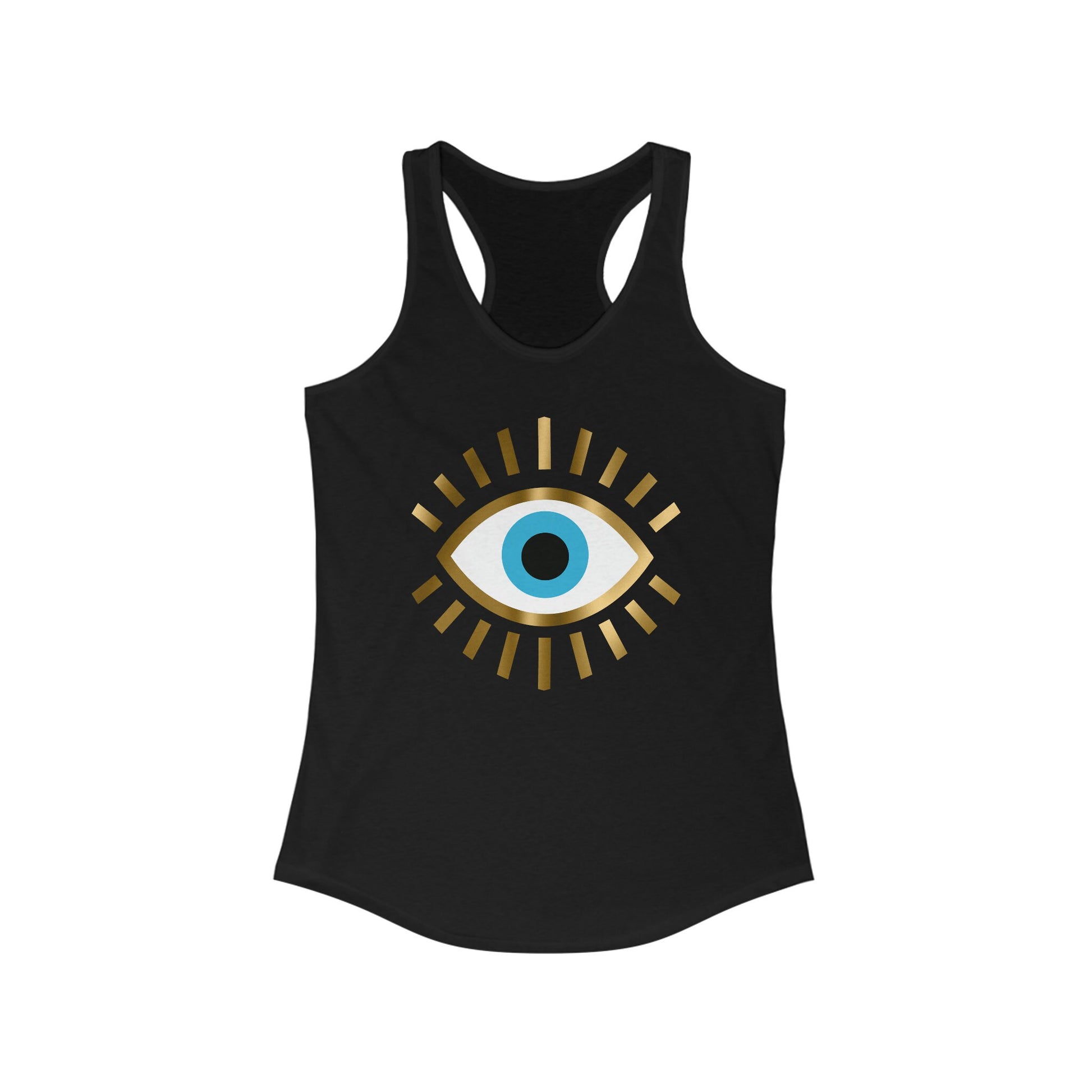 Evil Eye Shirt | Womens Tank Top | Racerback | White | Black | Grey | Blue | Red | Gift Crystal Eyes It