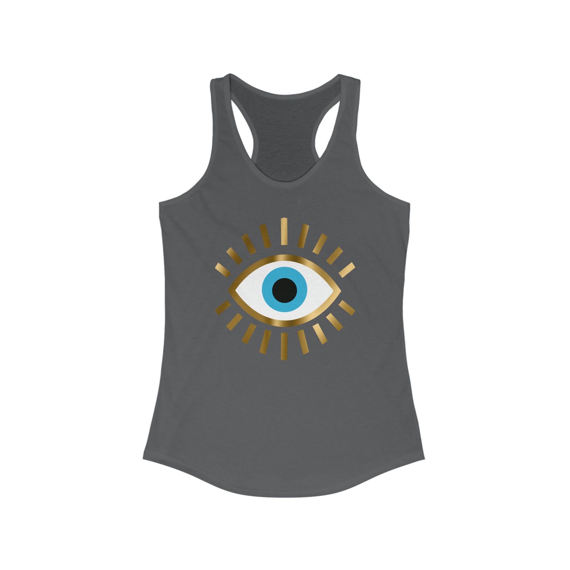 Evil Eye Shirt | Womens Tank Top | Racerback | White | Black | Grey | Blue | Red | Gift Crystal Eyes It