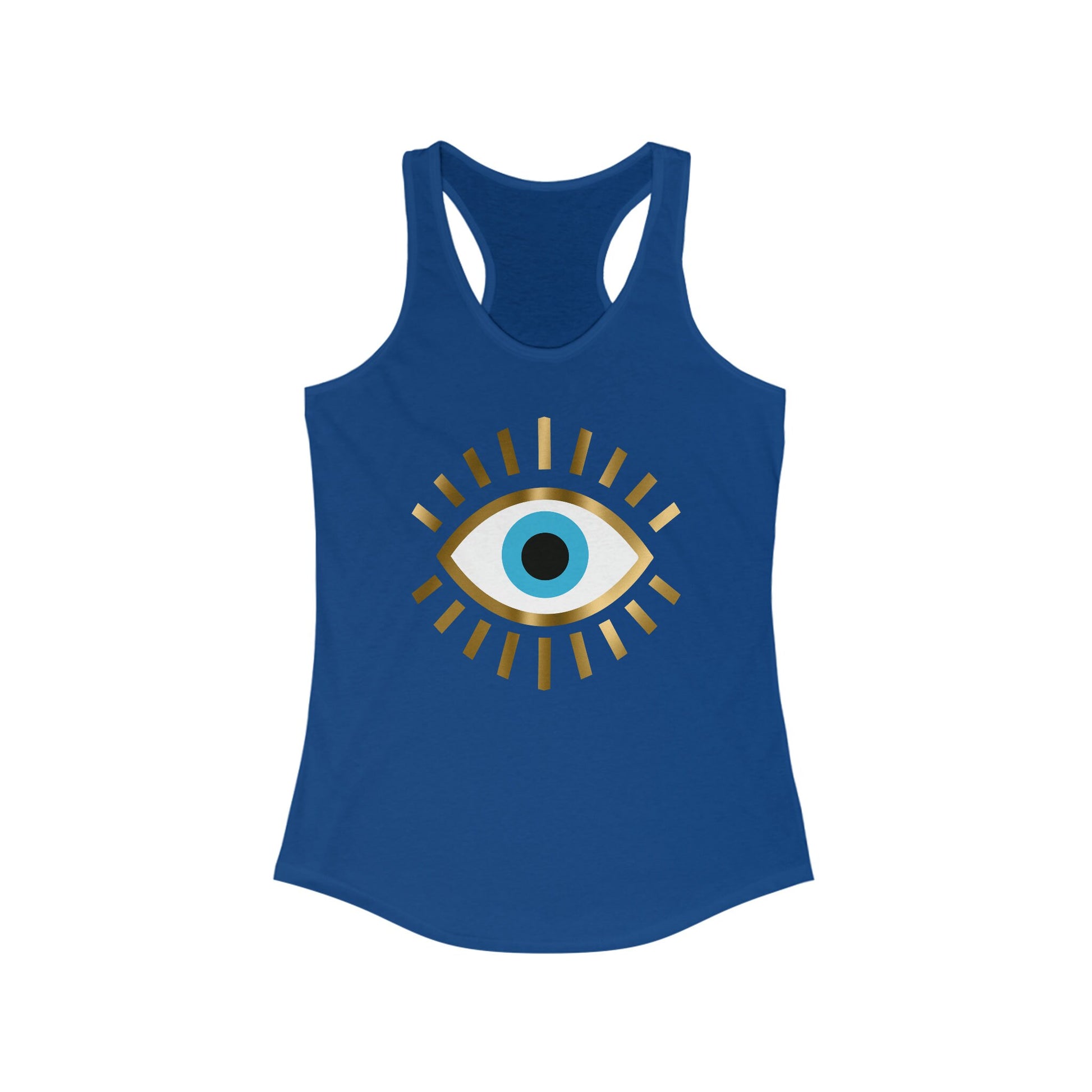 Evil Eye Shirt | Womens Tank Top | Racerback | White | Black | Grey | Blue | Red | Gift Crystal Eyes It