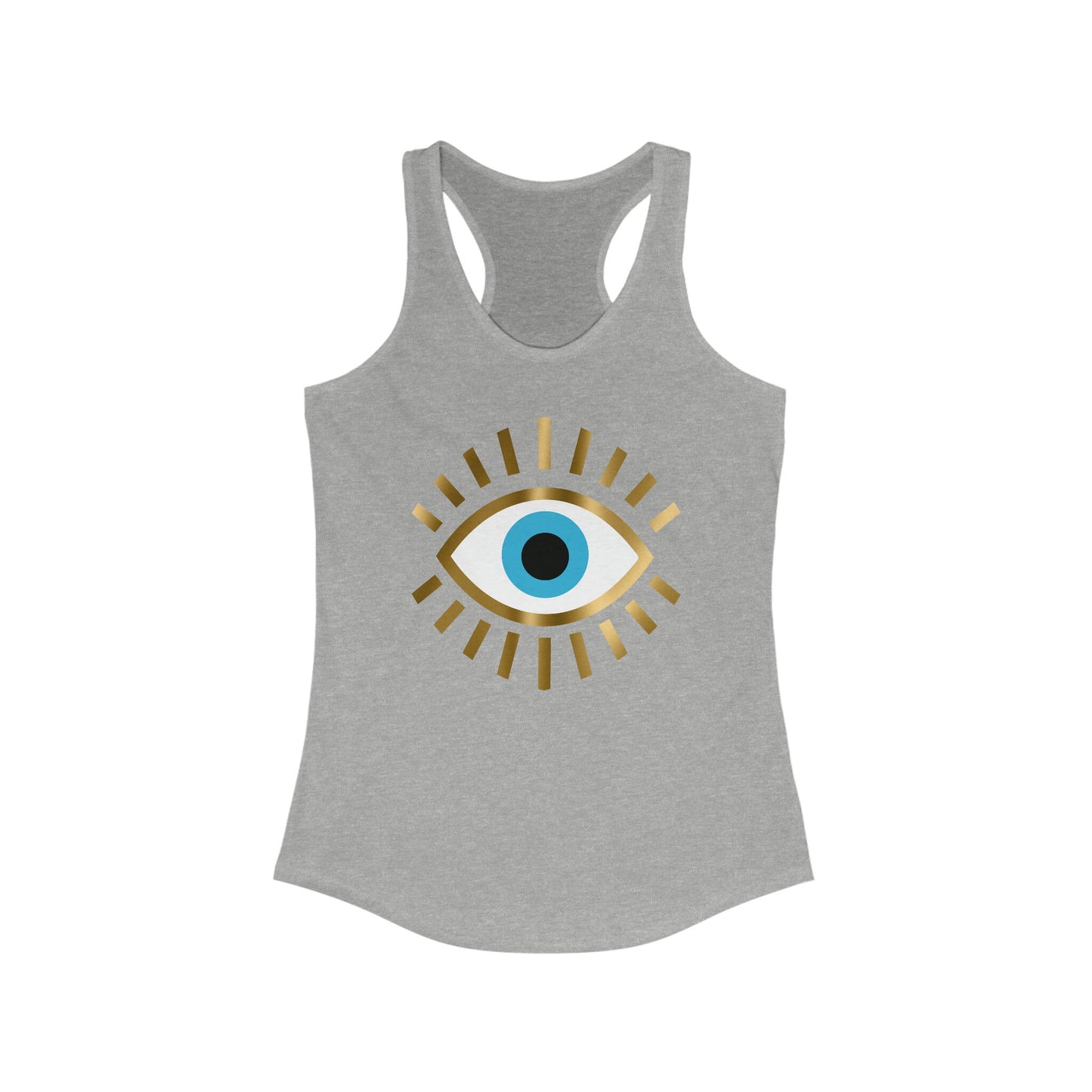 Evil Eye Shirt | Womens Tank Top | Racerback | White | Black | Grey | Blue | Red | Gift Crystal Eyes It