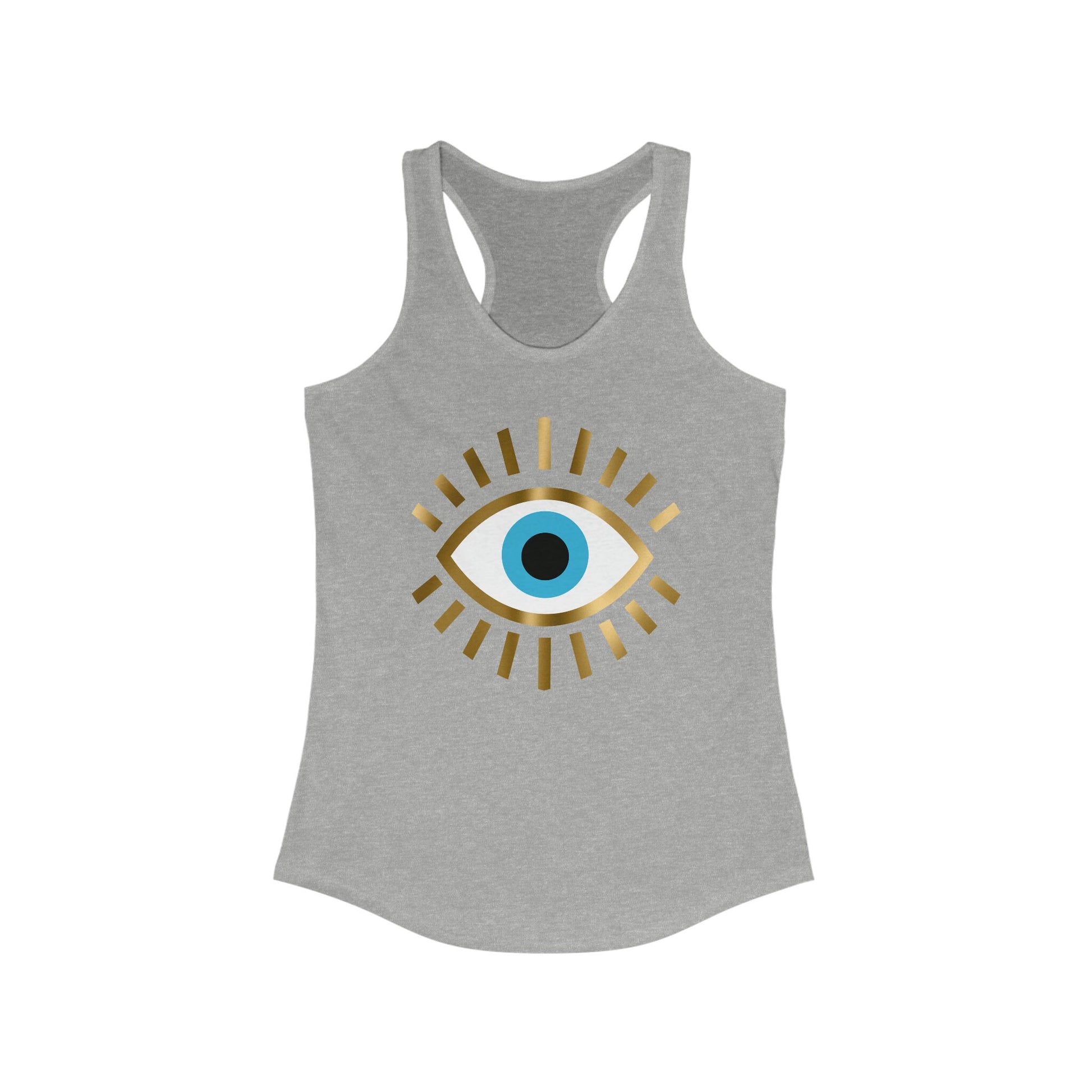 Evil Eye Shirt | Womens Tank Top | Racerback | White | Black | Grey | Blue | Red | Gift Crystal Eyes It